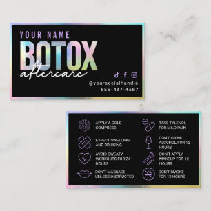 Visite Carte de soins postérieurs Botox Holographique