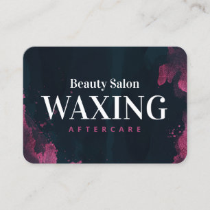 Visite Carte de soins postérieurs Purple Black Waxing