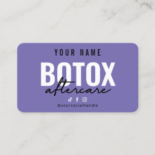 Visite Carte de soins postérieurs Purple Botox moderne