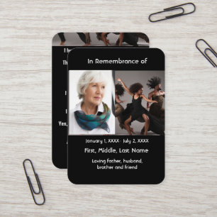 Visite Carte de souvenir de poche Danseur Danse Danse