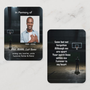 Visite Carte de souvenir de poche de jeu de basket-ball