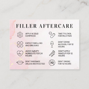 Visite Carte de suivi Pink Gold Custom Logo Filler