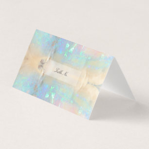 Visite Carte de table Gemstone Opal Gem Marble