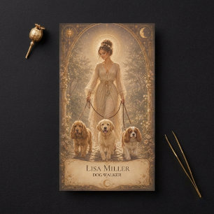 Visite Carte de tarot Mystique céleste Femme Promeneur de