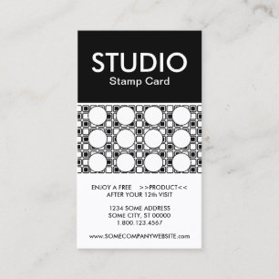 Visite carte de timbre studio