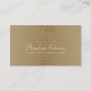 Visite Carte de toile en bronze simple de couturier