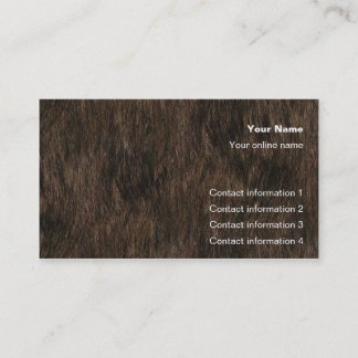 Visite Carte de tour de peau d'ours/
