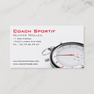 Visite Carte de visite, coach sportif ou entraineur