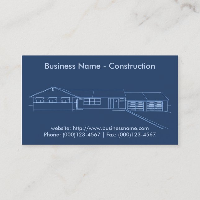Visite Carte de visite:Construction (Devant)