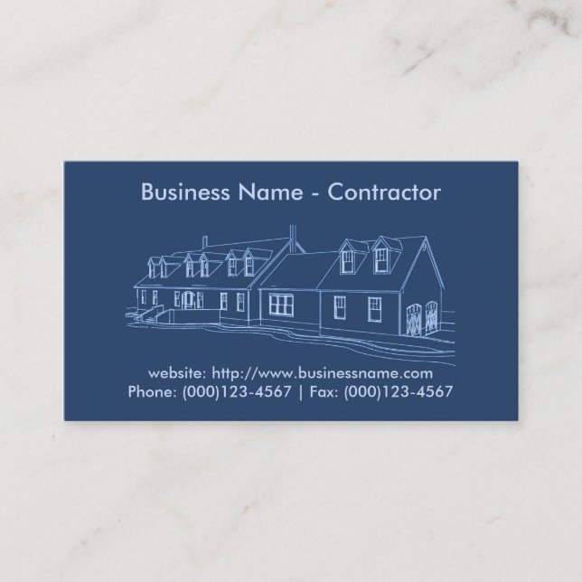 Visite Carte de visite: Contractant / Construction (Devant)