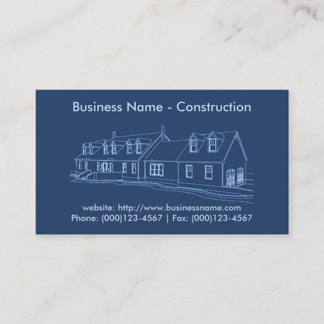 Visite Carte de visite: Contractant / Construction (Devant)