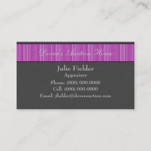 Visite Carte de visite, gris et Fuchsia