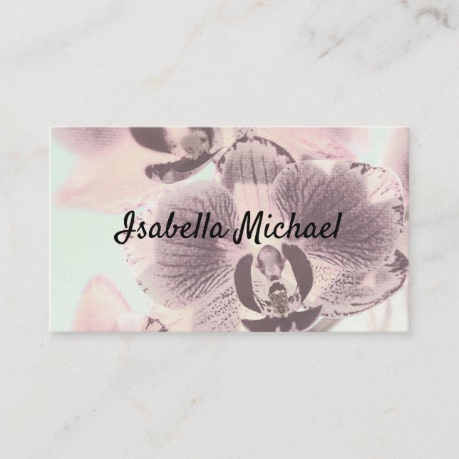 Visite Carte de visite, Orchidée (Devant)