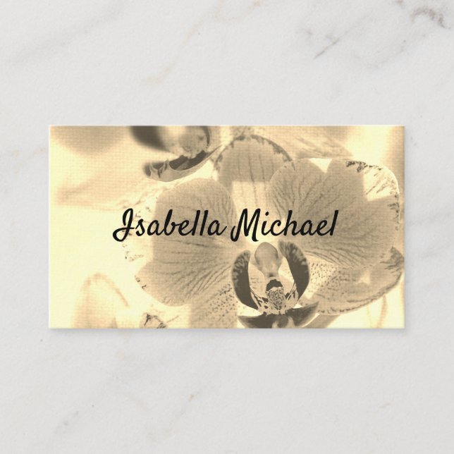 Visite Carte de visite, Orchidée (Devant)