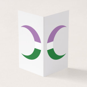 Visite Carte de vœux Fierté Genderqueer Croissants de Lun