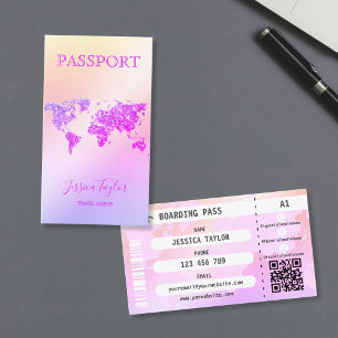 Visite Carte d'embarquement de l'agent de voyage Passport