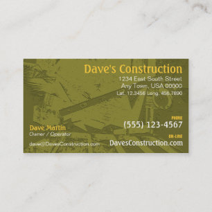 Visite Carte d'entreprise de construction