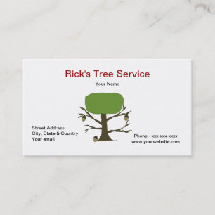 Visite Carte d'entreprise de services d'arbre