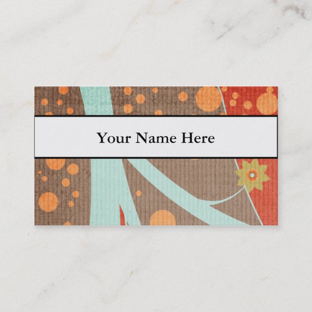 Visite Carte d'entreprise ou de profil Retro Design (Devant)