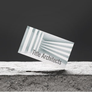Visite Carte Design Architect de lignes parallèles blanch