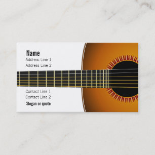 Visite Carte d'industrie musicale de guitare acoustique
