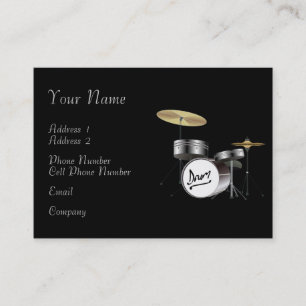 Visite Carte d'industrie musicale - kit de tambour