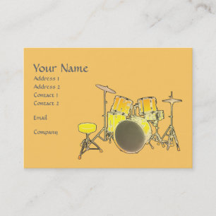 Visite Carte d'industrie musicale - kit de tambour