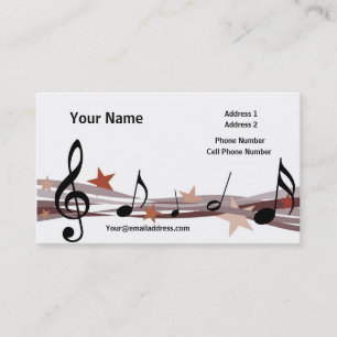 Visite Carte d'industrie musicale - notes Brown de