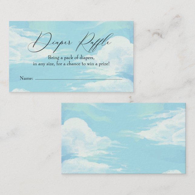 Visite Carte d'insertion de couches Cloud Blue Sky (Devant / Derrière)