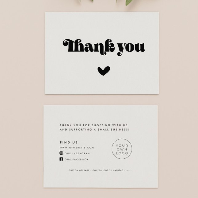 Visite Carte d'insertion de package de Merci de script ré (Créateur téléchargé)