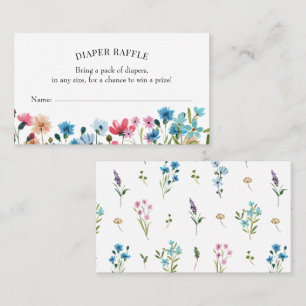 Visite Carte d'insertion de rabat fleur sauvage