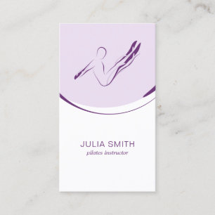 Visite Carte d'instructeur de Pilates avec deux poses de