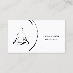 Visite Carte d'instructeur de yoga avec deux poses de