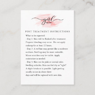 Visite Carte d'instructions de suivi de Microneedling