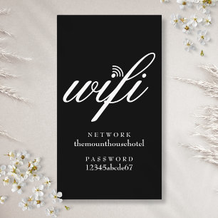Visite Carte d'invité pour réseau Wifi et mot de passe