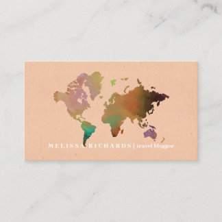 Visite Carte du monde colorée Blog de voyage