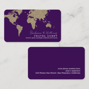 Visite Carte du monde de l'agent de voyage international 