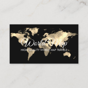 Visite Carte du monde dorée Agence de voyage Globe