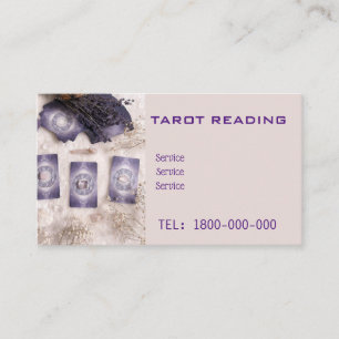 VISITE CARTE ÉDITABLE DE LECTURE DE TAROT