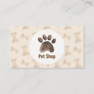 Visite Carte élégante de magasin d'animal familier
