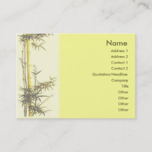 Visite Carte en bambou de profil