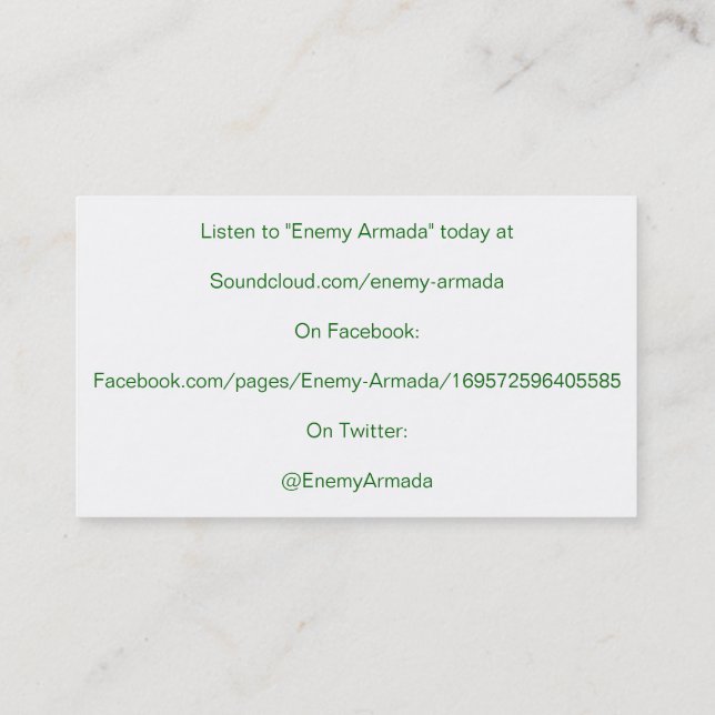 Visite Carte ennemie de promotion d'armada (Dos)