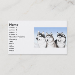 Visite Carte enrouée de profil de chiens