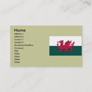 Visite Carte et/ou drapeau du Pays de Galles
