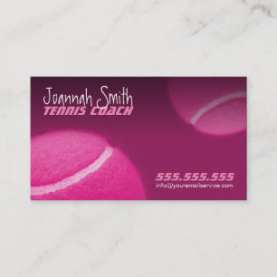 Visite Carte femelle d'entraîneur de tennis - tennis