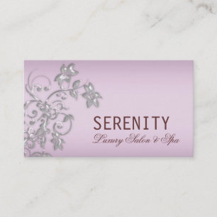 Visite Carte florale élégante chic de spa de remous