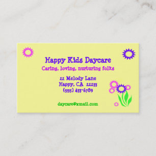 Visite Carte gaie de garde de fleurs