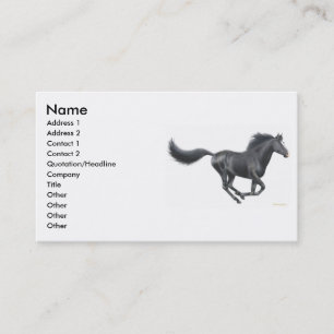 Visite Carte galopante de profil de cheval
