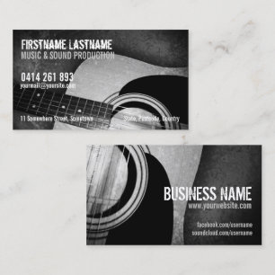 Visite Carte grunge acoustique d'industrie musicale de