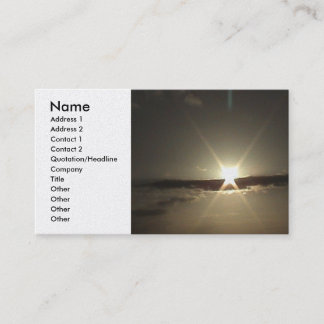 Visite Carte hawaïenne de profil de coucher du soleil